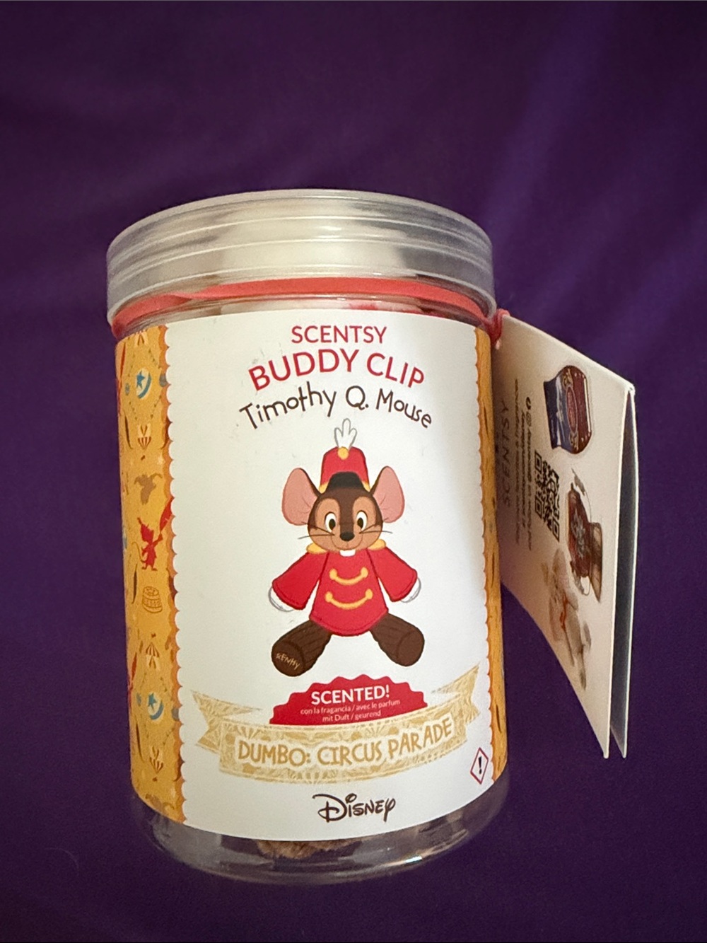 Scentsy Timothy Q. Mouse Buddy Clip - Red & Brown